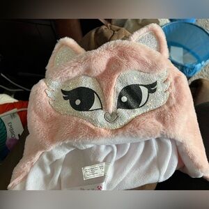 Justice pink fox hat